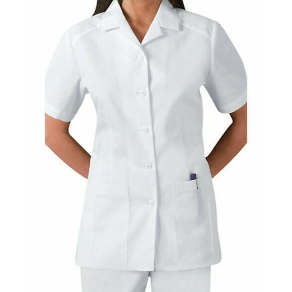 Cherokee Women's Professional Whites Button Front Top 4XL NWT - Picture 1 of 5